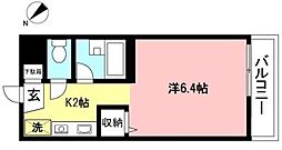 相模大野コーポフロンティア 1Kの間取図画像