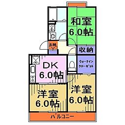 ジュネス 3DKの間取図画像