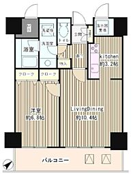 トレステージ目黒 1LDKの間取図画像