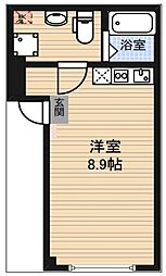 Belle Harmonie Nishigahara 5階ワンルームの間取り