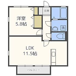 T.SHILLS 1LDKの間取図画像