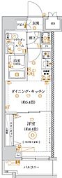 ガリシア亀戸水神 1DKの間取図画像