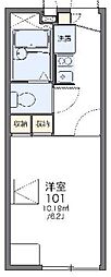 レオパレスグリーンヒルズアヤ2 1Kの間取図画像