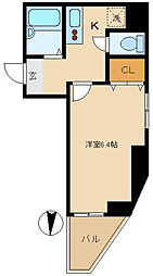 第37シンエイビル 1Kの間取図画像