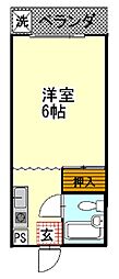 サードフロンティア 1Kの間取図画像