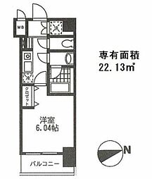 ロンスリーイースト 1Kの間取図画像
