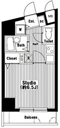 グランド・ガーラ渋谷 1Kの間取図画像