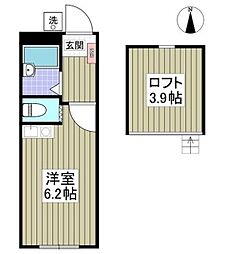 SunGarden川越 ワンルームの間取図画像