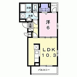 ウィンフィールド博多南 1LDKの間取図画像