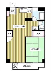 サンハイツ高島平 1LDKの間取図画像
