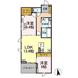 間取図画像 2LDK