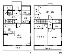 アルファタウン天王台A 3LDKの間取図画像