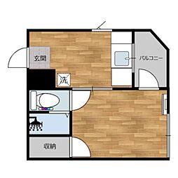 CoCo長津田 1DKの間取図画像