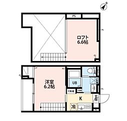 Relier北柏 1Kの間取図画像