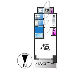 S-RESIDENCE布施aventra 1Kの間取図画像