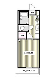 ヴィヴァーチェユー 1Kの間取図画像