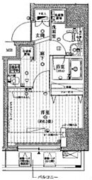 都営三田線 板橋本町駅 徒歩4分の賃貸マンション 2階1Kの間取り