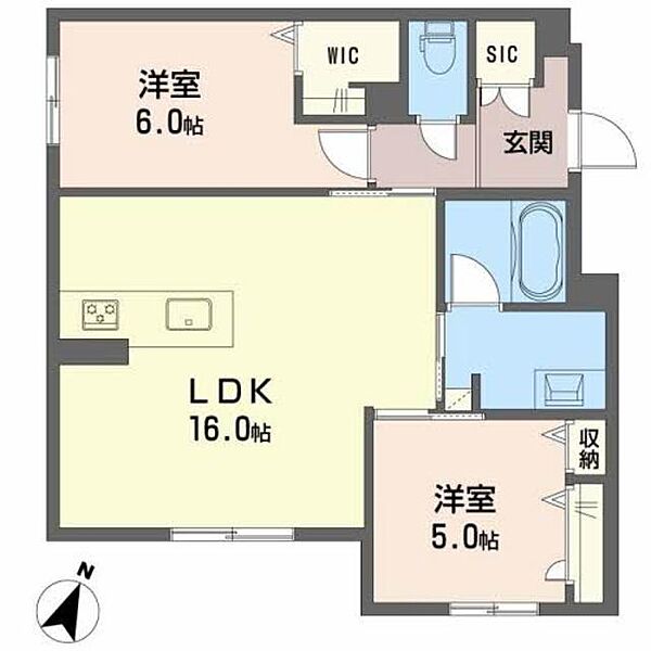 グランドシャーメゾン月出 A0102｜熊本県熊本市東区月出６丁目(賃貸マンション2LDK・1階・62.45㎡)の写真 その2