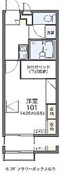 レオパレス浜野 1Kの間取図画像