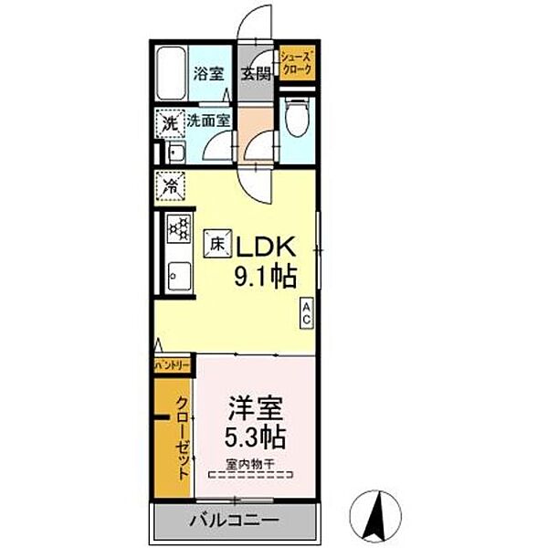 プルミエール 302｜神奈川県大和市南林間３丁目(賃貸アパート1LDK・3階・36.96㎡)の写真 その2