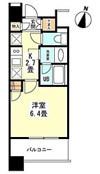 タワービューレジデンス吾妻橋 1Kの間取図画像