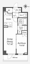 AlphaPrime東陽町 1LDKの間取図画像