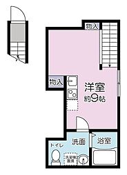 BigApple新宿WEST ワンルームの間取図画像