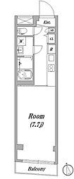 スマートVILLA中延参番館 1Kの間取図画像