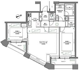 中目黒アトラスタワー 2LDKの間取図画像