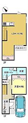 HScoat 1LDKの間取図画像