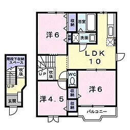 エピナール1 3LDKの間取図画像