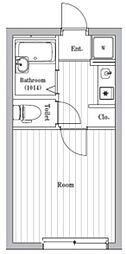 BACE西六郷 1Kの間取図画像