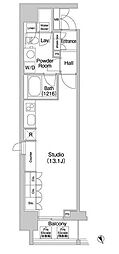 コンフォリア北参道 ワンルームの間取図画像
