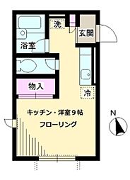 ハイム匠 ワンルームの間取図画像