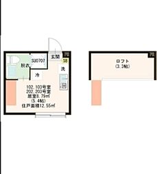 ハーモニーテラス関町南 ワンルームの間取図画像