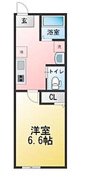 フルラージュ千葉中央 1Kの間取図画像