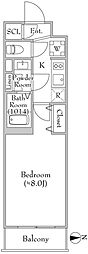 目白レジデンス 1Kの間取図画像