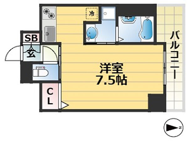 MJC神戸ブレイヴ ｜兵庫県神戸市兵庫区三川口町２丁目(賃貸マンション1K・5階・24.53㎡)の写真 その2