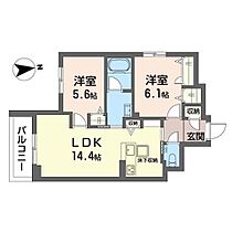 マーブル公津の杜 00101 ｜ 千葉県成田市公津の杜３丁目38-5（賃貸マンション2LDK・1階・59.14㎡） その2