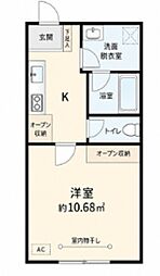 Lucent船橋 1Kの間取図画像