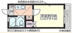 アドバンス湘南 1Kの間取図画像