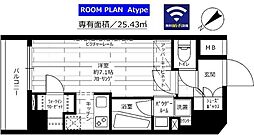 グランドコンシェルジュ西巣鴨アジールコート ワンルームの間取図画像