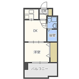 エステート・モア警固本通り 2Kの間取図画像
