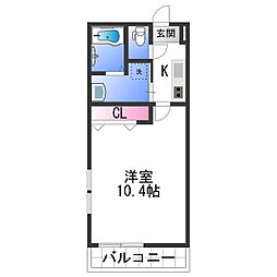 フジパレス城北1番館 1Kの間取図画像