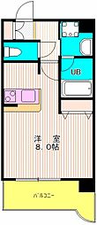 ヴェスミール 1Kの間取図画像