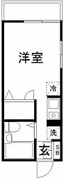 ノースヒルズ ワンルームの間取図画像