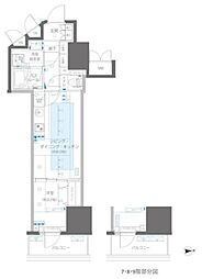 ZOOM信濃町 1LDKの間取図画像