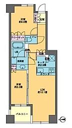 カスタリア東日本橋 2LDKの間取図画像