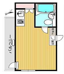メゾン池袋 ワンルームの間取図画像