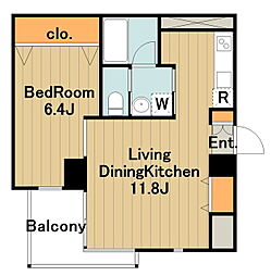 ポライト 6階1LDKの間取り